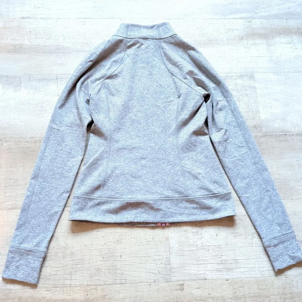 Ivivva By Lululemon Girls size X1 Perfect Your Practice jacket Thumbholes Grey